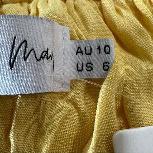 NWT All About May  Bon Voyage‎ Yellow Cut-Out Sides Tie Back Sundress -- 6 - Picture 14 of 16
